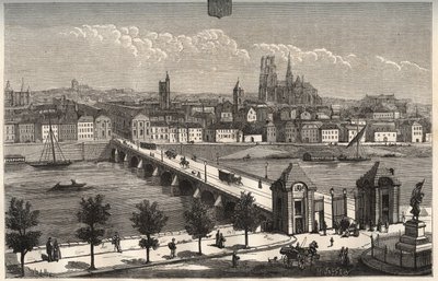 Orleans - Centre-Val de Loire - metszet a „La France illustree: földrajz, történelem, statisztikai adminisztráció” könyvében, V.A. Maláta-barna. 1884 alkotó: French School
