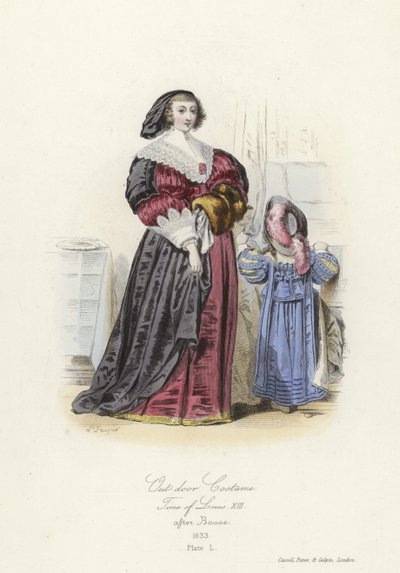 XIII. Lajos korabeli kültéri viselet alkotó: French School