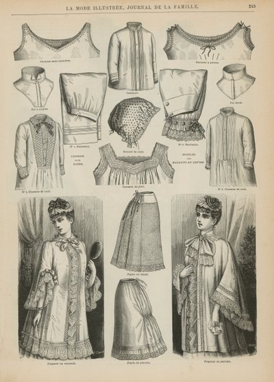 Oldal a La Mode Illustree-ből, 1885 alkotó: French School