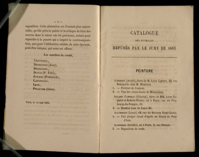 Festészeti fejezet, a Salon des Refuses-ből, 1863 alkotó: French School