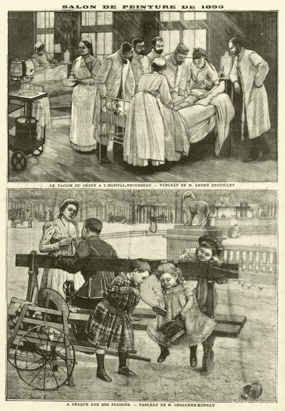 Az 1895-ös Párizsi Szalonban kiállított festmények (metszet) alkotó: French School