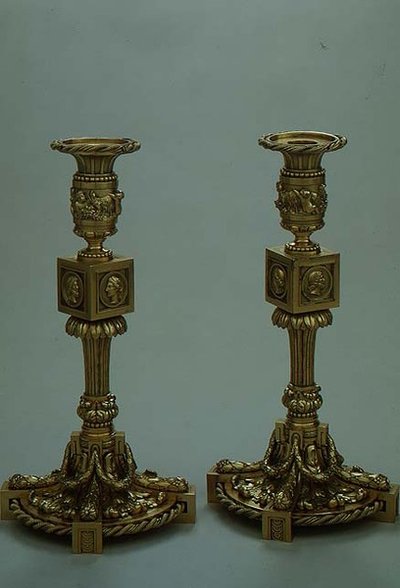 Boucheron gyertyatartó pár, 1783 (ezüst aranyozott) alkotó: French School