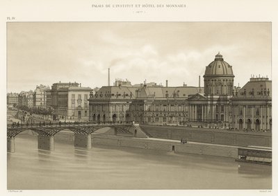 Az Intézet palotája és a Hotel des Monnaies, 1877 alkotó: French School