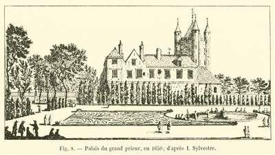 a Grand Prior palotája, 1650-ben; miután én Sylvester alkotó: French School