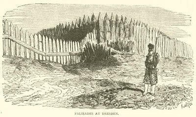 Palisades Drezdában (metszet) alkotó: French School