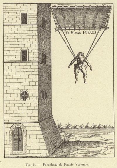 Fauste Veranzio ejtőernyője alkotó: French School