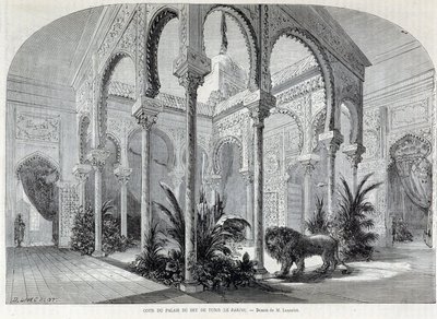 Parc de Montsouris: a palais du Bey belseje Tuniszban az 1867-es világkiállításon. alkotó: French School