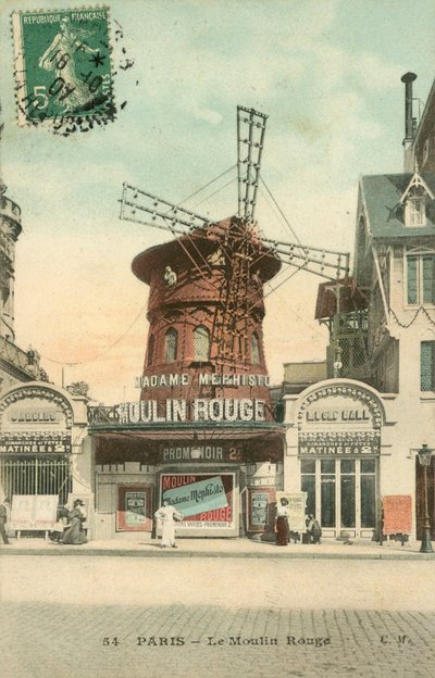 Párizs, Moulin Rouge (színes fénykép) alkotó: French School