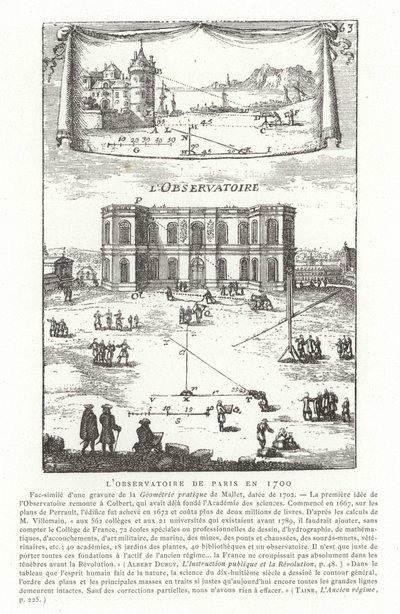 Párizsi Obszervatórium 1700-ban alkotó: French School