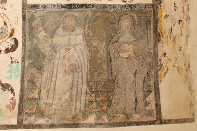 Plébániatemplom (Solars Boldogasszony temploma). Belső. A hajók. Falfestmények. Részlet. 16. század (?). alkotó: French School