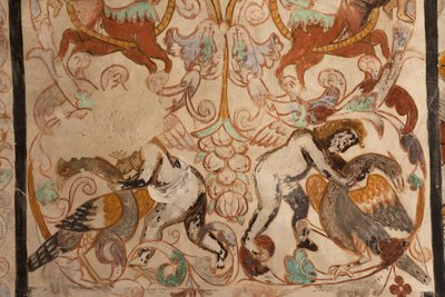 Plébániatemplom (Solars Boldogasszony temploma). Belső. A hajók. Falfestmények. Részlet. 16. század (?). alkotó: French School
