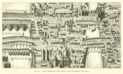 A Cité központi része a kárpitterv szerint 1540 körül alkotó: French School