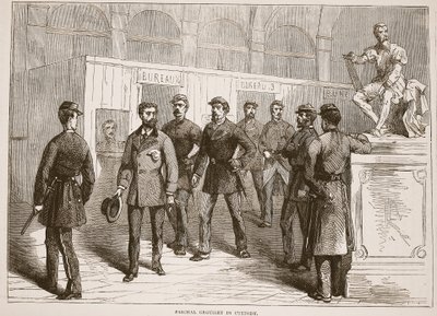 Paschal Grousset őrizetben, illusztráció Cassells: A Franciaország és Németország közötti háború története, 1870-1871 alkotó: French School