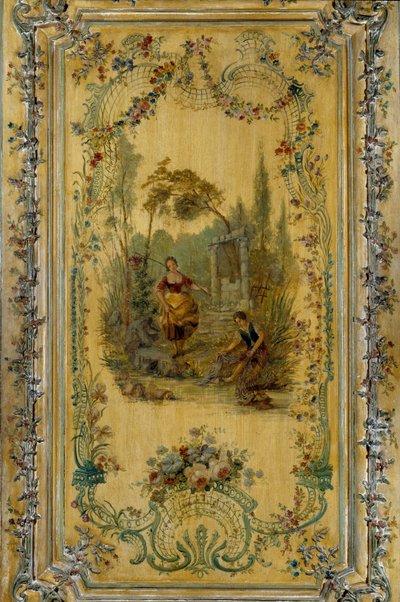 Lelkészi jelenet, a szász Dauphine Marie Josephe (1731-1767) lakásának panelje alkotó: French School