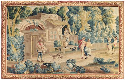 Pasztorális kárpit, Aubusson, 18. század közepe alkotó: French School