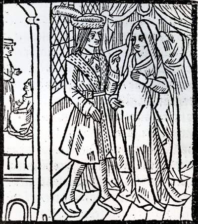 Pathelin és Guillemette, Pierre Pathelin mester bohózata, 1465 körül alkotó: French School