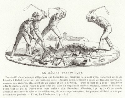 Hazafias delírium, francia forradalom, 1789. augusztus alkotó: French School