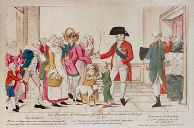 Hazafias újévi ajándékok a királynak 1790-ben alkotó: French School