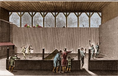 Paulmerie – Pálma- és hótalpas játék – Jeu de Paume rövid – „” La Grande Encyclopédie, ou Dictionnaire Raisonne des Sciences, des Arts et des Metiers” (Enciklopédia vagy Tudományok, Művészetek és Szakmák szótára), Denis Diderot (17413-17817) ) és J alkotó: French School