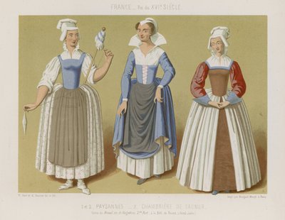 Paraszt és Saumur szobalányai alkotó: French School