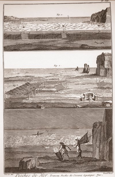 Peche de Mer – Trameau – Vízimadár-halászat – Denis Diderot (1713-1784) és Jean d „” The Great Encyclopedia, avagy Dictionnaire Raisonne des Sciences, des Arts et des Metiers” "Alembert (171 alkotó: French School