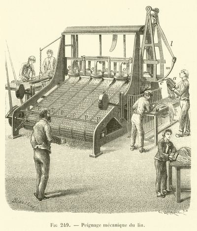 Mechanikus vászonfésülés (gravírozás) alkotó: French School