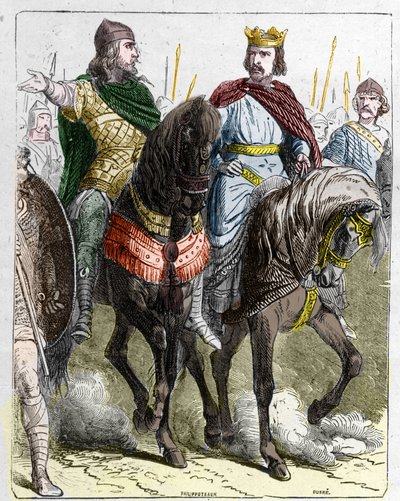 Pepin II de Herstal, Pepin le Gros vagy Pepin le Jeune (645-714) néven ismert III. Clovis, a frankok királya 691 és 695 között. alkotó: French School