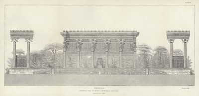 Persepolis, Xerxes Hypostyle Hall, geometriai domborzat, restaurálta Ch Chipiez alkotó: French School