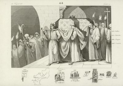 Franciaország III. Fülöp segített vinni apja, IX. Lajos koporsóját alkotó: French School