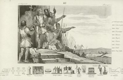A francia Fülöp 1214-ben, imádkozás után megnyeri a bouvines-i csatát alkotó: French School