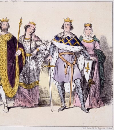Philippe Auguste és Isabelle de Hainaut – „A francia monarchia nyomatokban” alkotó: French School