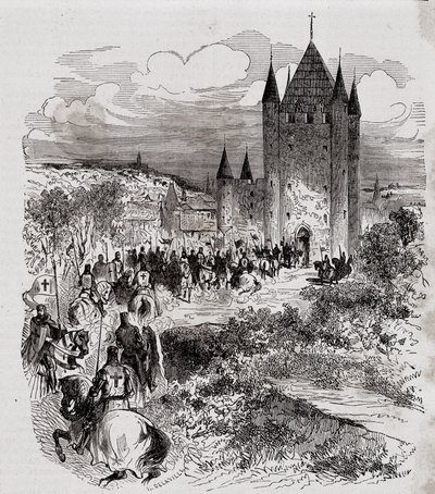 Philippe le Bel, aki nem hitte magát biztonságban, a Templom-toronyban keresett menedéket – H. Gourdon de Kenouillac „Párizsban az évszázadokon át” című művében, szerk. F. Roy, adó. Chanaine & fils, I. kötet alkotó: French School