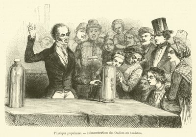 Népszerű fizika, Ondinok vagy Ludionok bemutatása (metszet) alkotó: French School