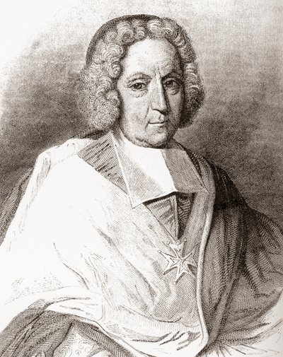 Pierre-Paul Guérin de Tencin, 1679-1758. francia egyházi tiszt, Embrun és Lyon érseke és bíboros. Az 1908-ban megjelent Les Heures Libresből. alkotó: French School