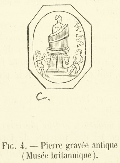 Ősi sírkő, British Museum (metszet) alkotó: French School