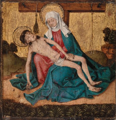 Pieta (tempera és aranylevél a panelen) alkotó: French School