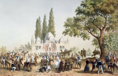 Zarándokok megállnak Jaffában, Sabil Abu Nabut kútjánál alkotó: French School