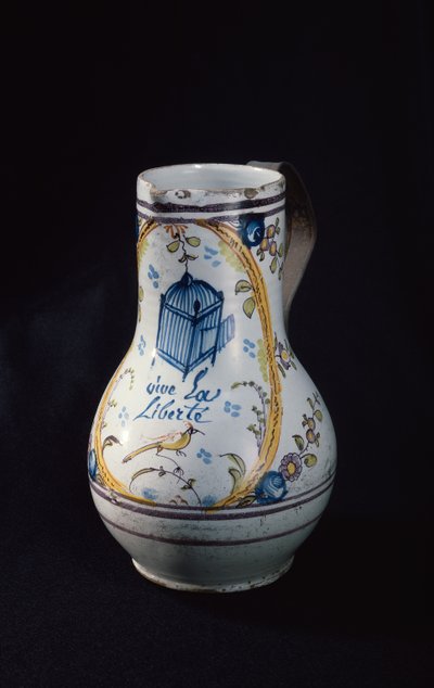 Korsó Vive la Liberte felirattal, 1789 (kerámia) alkotó: French School