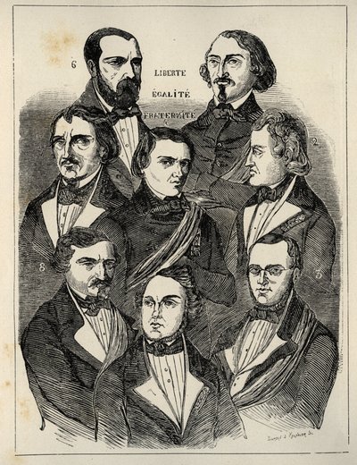 Plakát választási 1848 - francia köztársasági politikusok alkotó: French School