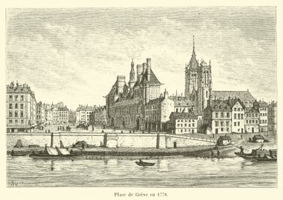 Place de Greve 1778-ban alkotó: French School