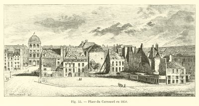 A Place du Carrousel 1850-ben alkotó: French School
