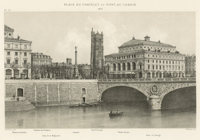 Place du Chatelet és Pont au Change, 1876 alkotó: French School