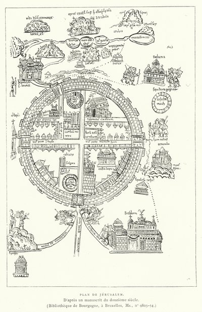 Plan De Jerusalem (metszet) alkotó: French School