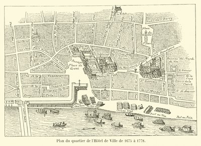 A Hotel de Ville negyed terve 1675-től 1778-ig alkotó: French School