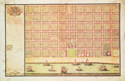 New Orleans terve, 1738 (wc papíron) alkotó: French School