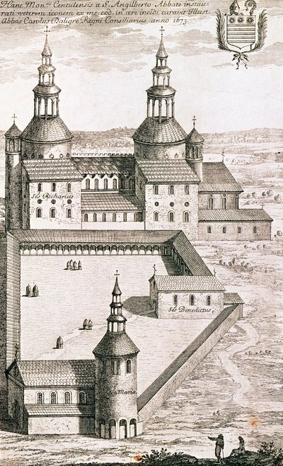 A Saint-Riquier-i bencés apátság terve 1673-ban alkotó: French School