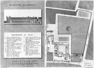 A Maternite Port-Royal terve, Jacques Etienne Thierry (1750-1832) vésette H. Bessat nyomán, 1811 alkotó: French School