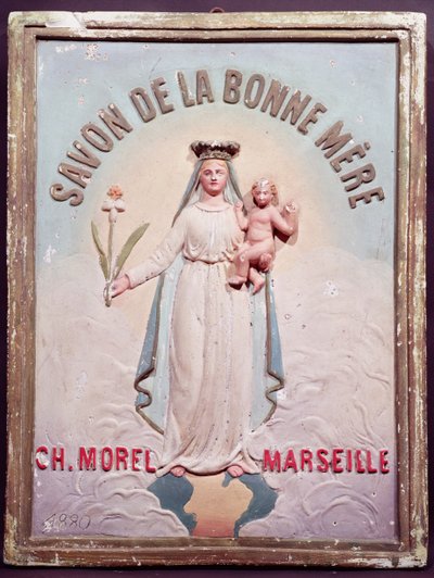 Reklámtábla Savon de la Bonne Mere, 1880 (gipsz) alkotó: French School