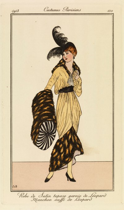 110. tányér a "Costumes Parisiens" című kötetből alkotó: French School