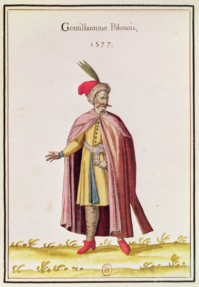 lengyel nemes, 1577 (színes metszet) alkotó: French School